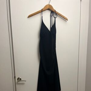 Le Château Asymmetrical midi Black Dress